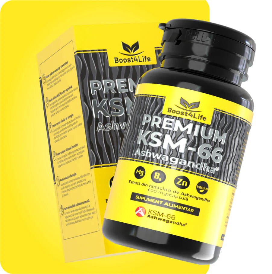 Ashwagandha KSM-66 Premium, 600 Mg, 60 Capsule Vegane