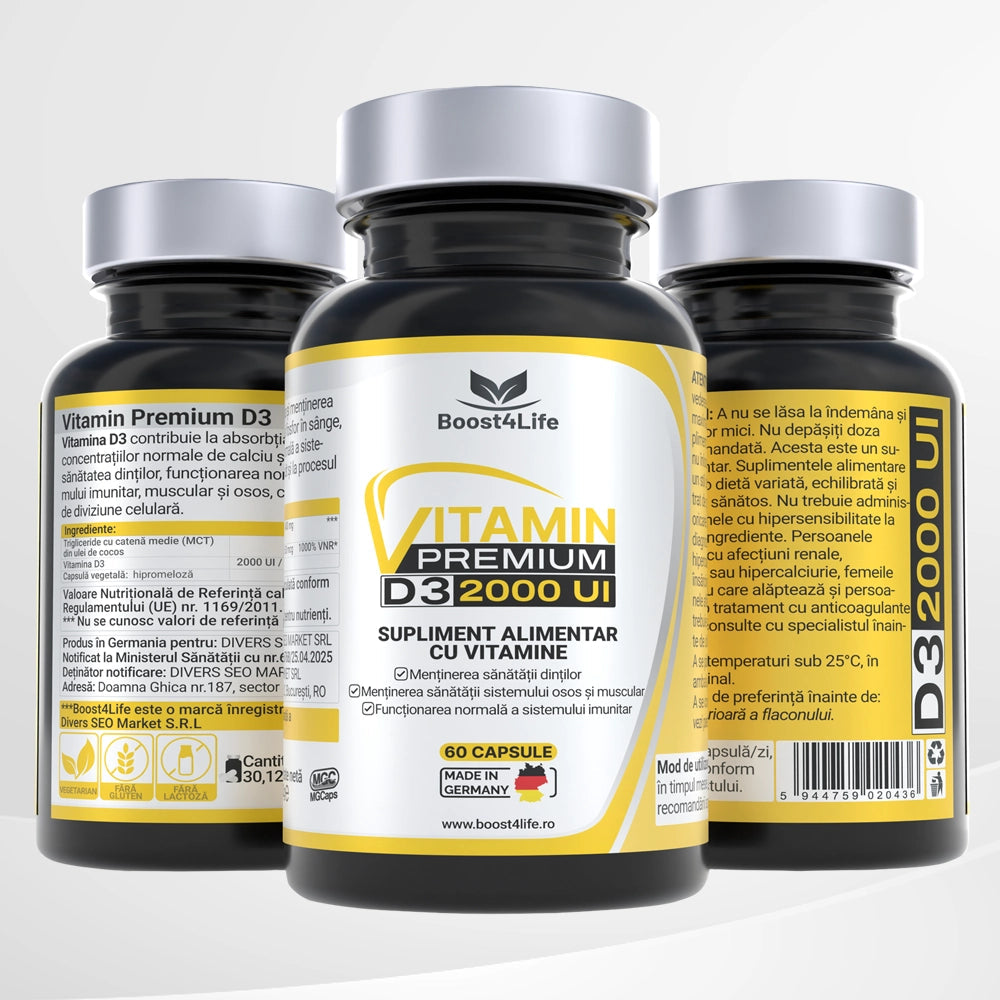Vitamin Premium D3 (2000 UI), MG Caps®, 60 Capsule