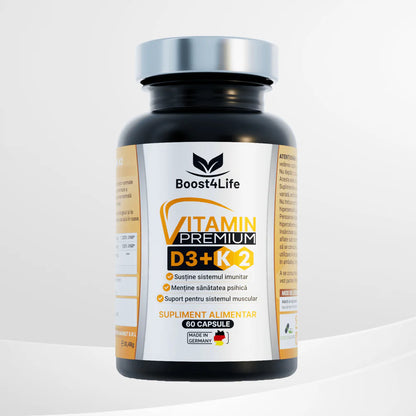 Vitamin D3+K2 Premium, Green Caps, 60 Capsule